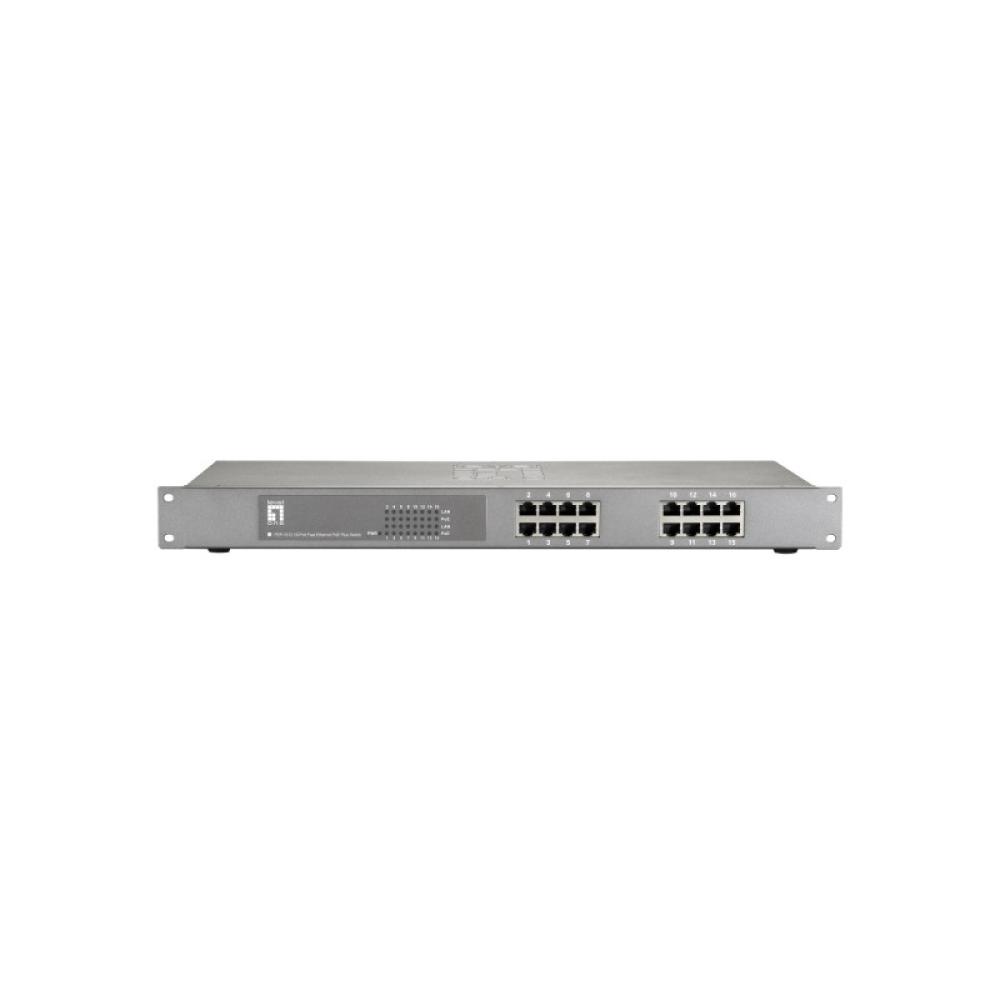 LevelOne - FEP-1612W380 switch Fast Ethernet (10/100) Energía sobre Ethernet (PoE) Gris
