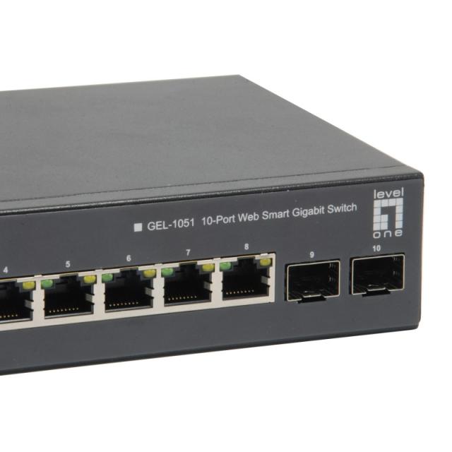 LevelOne - GEP-1051 switch Gestionado L2/L3/L4 Gigabit Ethernet (10/100/1000) Energía sobre Ethernet (PoE) Negro