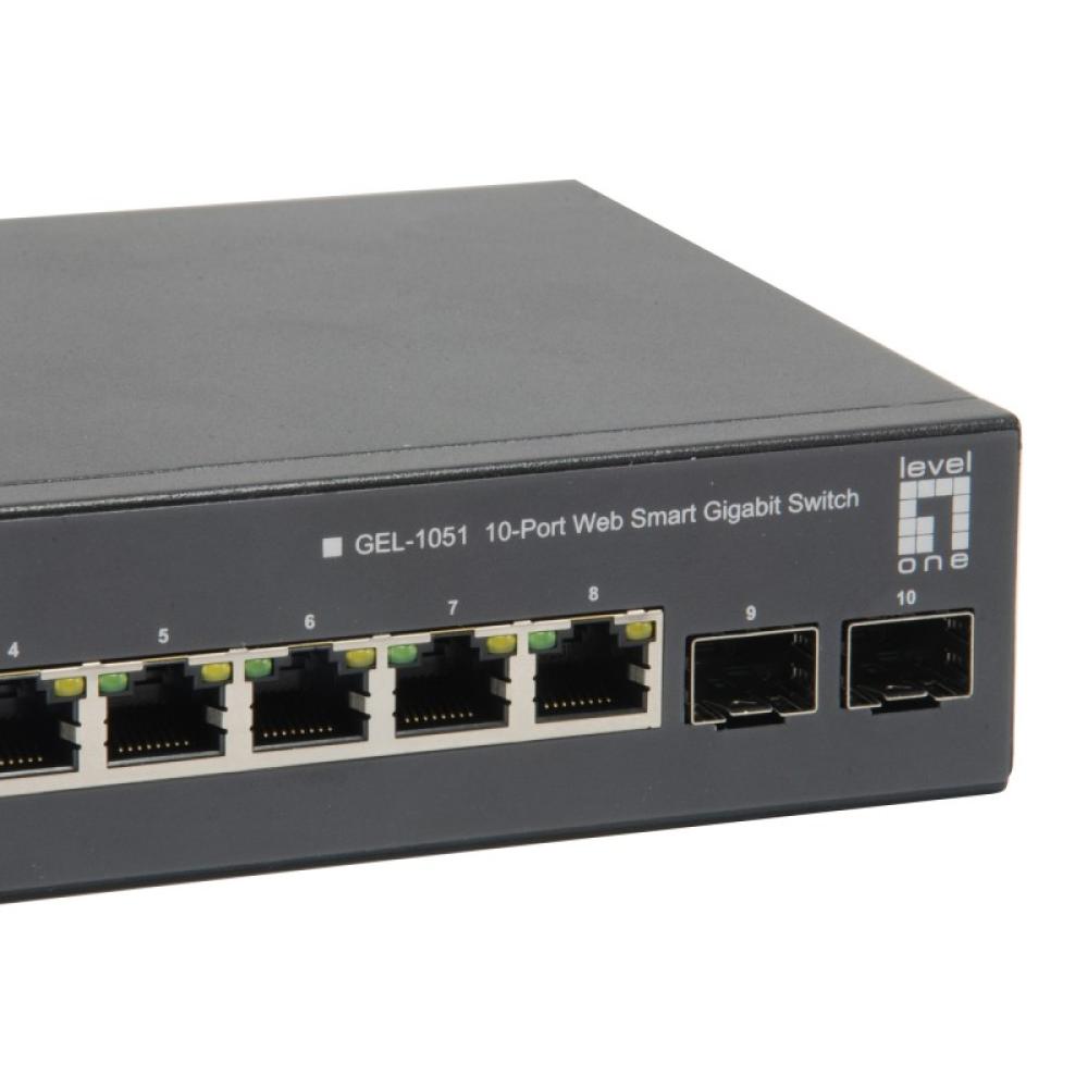 LevelOne - GEP-1051 switch Gestionado L2/L3/L4 Gigabit Ethernet (10/100/1000) Energía sobre Ethernet (PoE) Negro