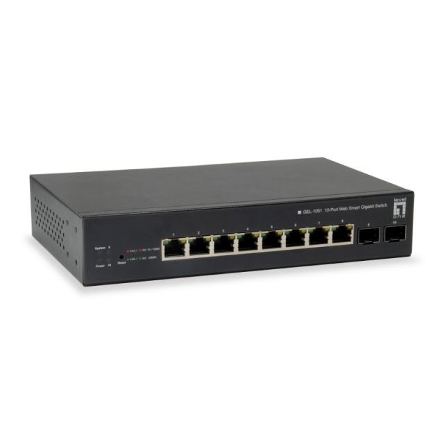 LevelOne - GEP-1051 switch Gestionado L2/L3/L4 Gigabit Ethernet (10/100/1000) Energía sobre Ethernet (PoE) Negro