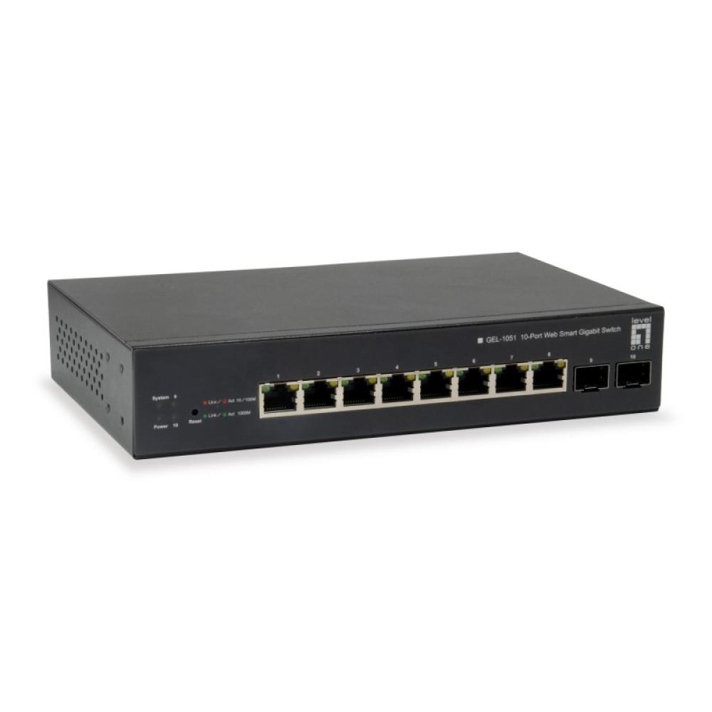 LevelOne - GEP-1051 switch Gestionado L2/L3/L4 Gigabit Ethernet (10/100/1000) Energía sobre Ethernet (PoE) Negro