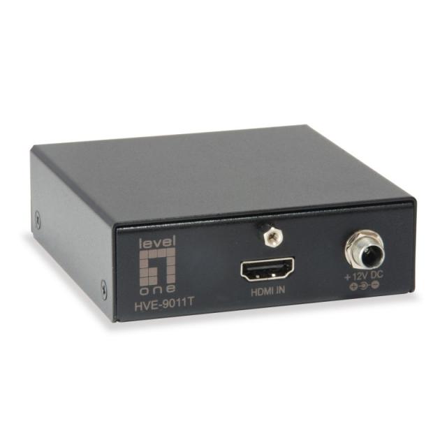 LevelOne - HVE-9010 extensor audio/video Transmisor y receptor de señales AV Negro