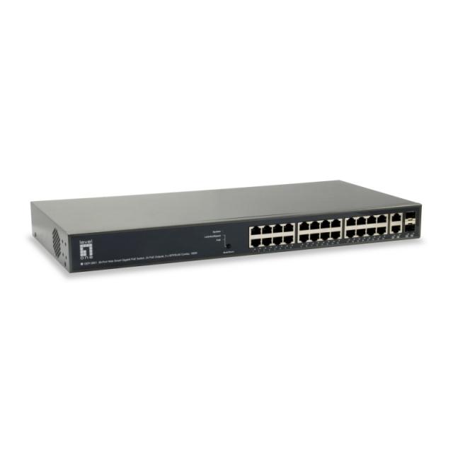 LevelOne - GEP-2651 switch Gestionado L3 Gigabit Ethernet (10/100/1000) Energía sobre Ethernet (PoE) Negro