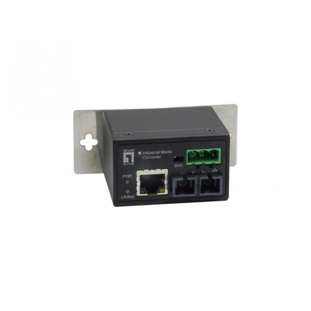 LevelOne - IEC-4002 convertidor de medio 100 Mbit/s Multimodo Negro
