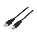 AISENS - A101-0006 cable USB USB 2.0 1,8 m USB A USB B Negro