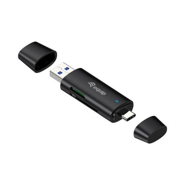 Equip - 245462 lector de tarjeta USB 3.2 Gen 1 (3.1 Gen 1) Type-A/Type-C Negro