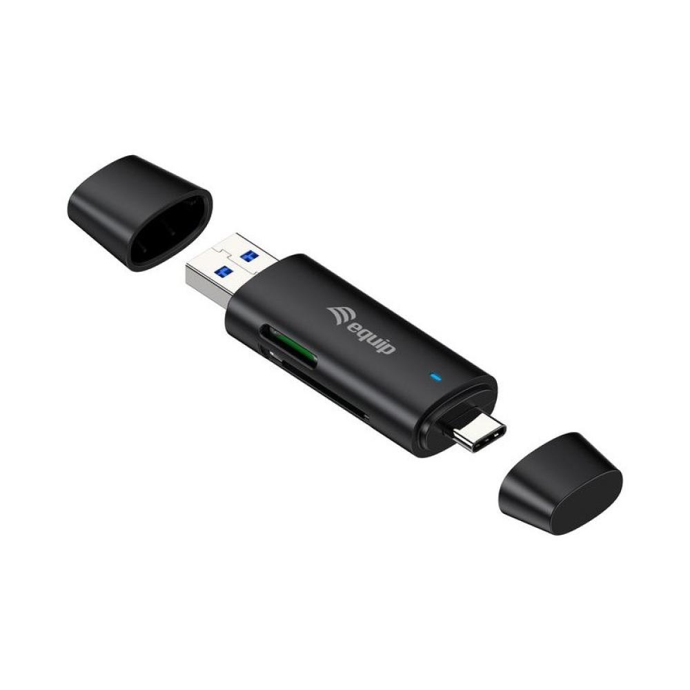 Equip - 245462 lector de tarjeta USB 3.2 Gen 1 (3.1 Gen 1) Type-A/Type-C Negro