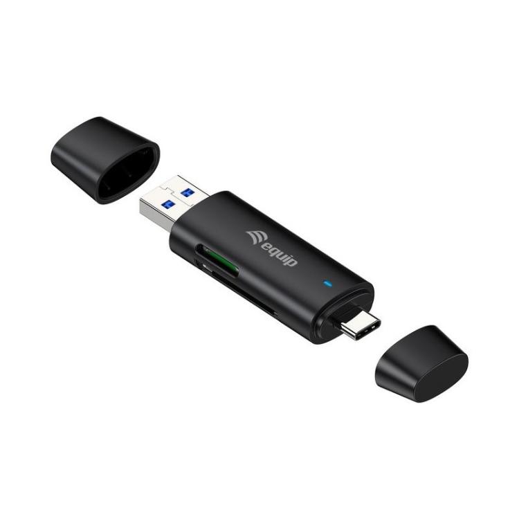 Equip - 245462 lector de tarjeta USB 3.2 Gen 1 (3.1 Gen 1) Type-A/Type-C Negro