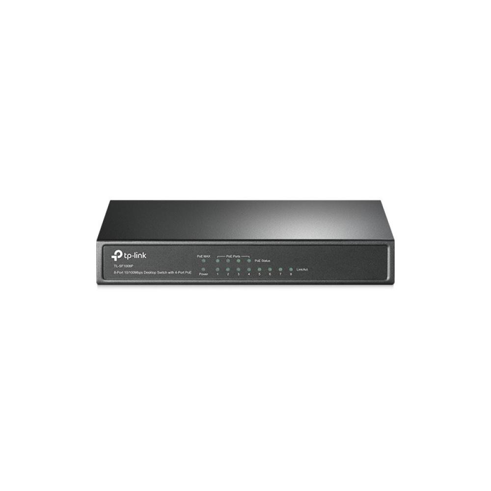 TP-Link - TL-SF1008P No administrado Fast Ethernet (10/100) Energía sobre Ethernet (PoE) Negro