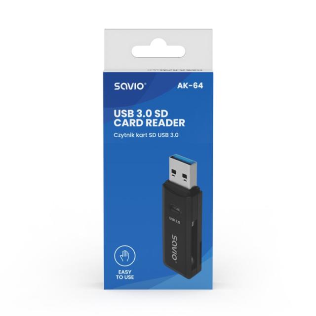 Savio - AK-64 tarjeta y adaptador de interfaz USB 3.2 Gen 1 (3.1 Gen 1)