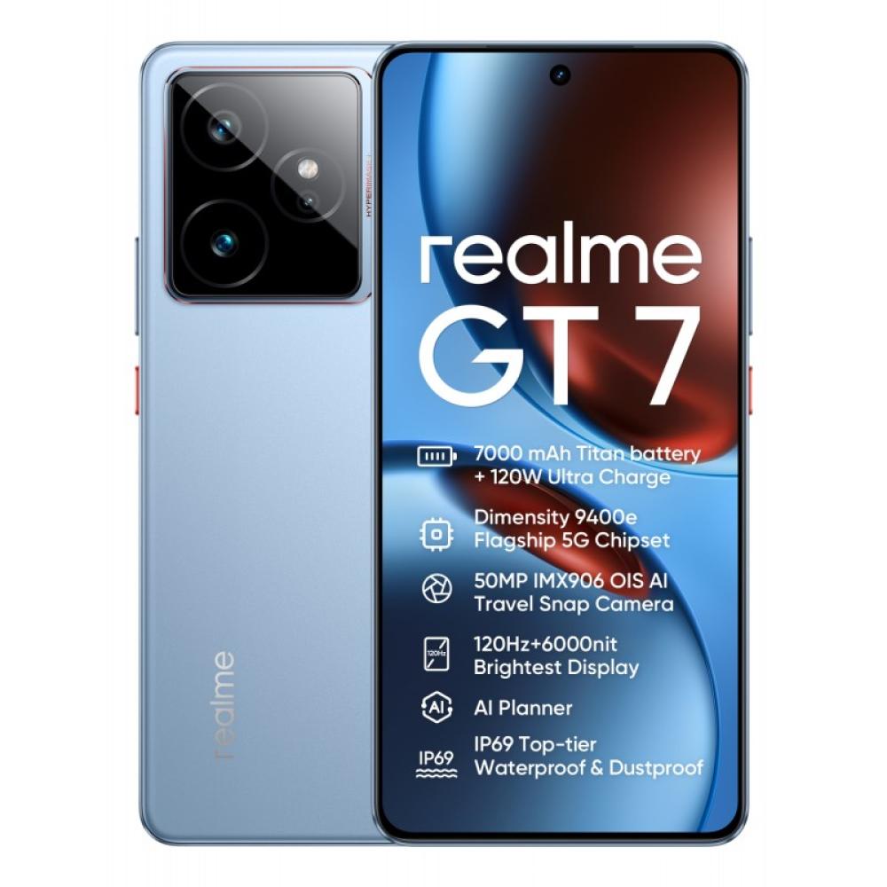 realme - GT 7 17,2 cm (6.78") SIM doble Android 15 5G USB Tipo C 12 GB 512 GB 7000 mAh Azul