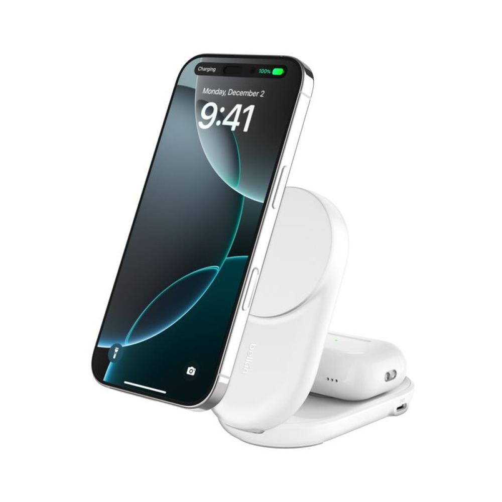 Belkin - Qi2 Fitness tracker, Auriculares, Smartphone, Reloj inteligente Blanco USB Cargador inalámbrico Carga rápi - WIZ039KQWH
