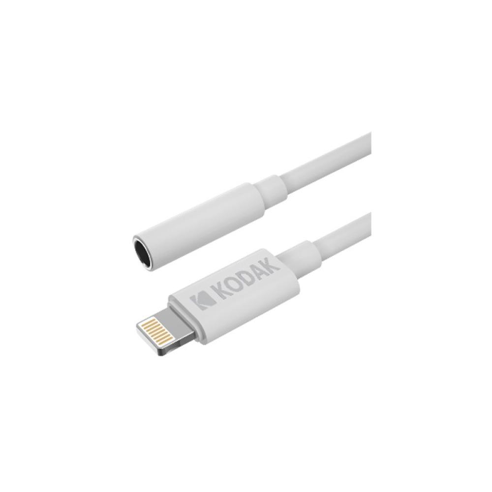 Kodak - 30425842 cable de teléfono móvil Blanco 0,1 m 3,5mm Lightning