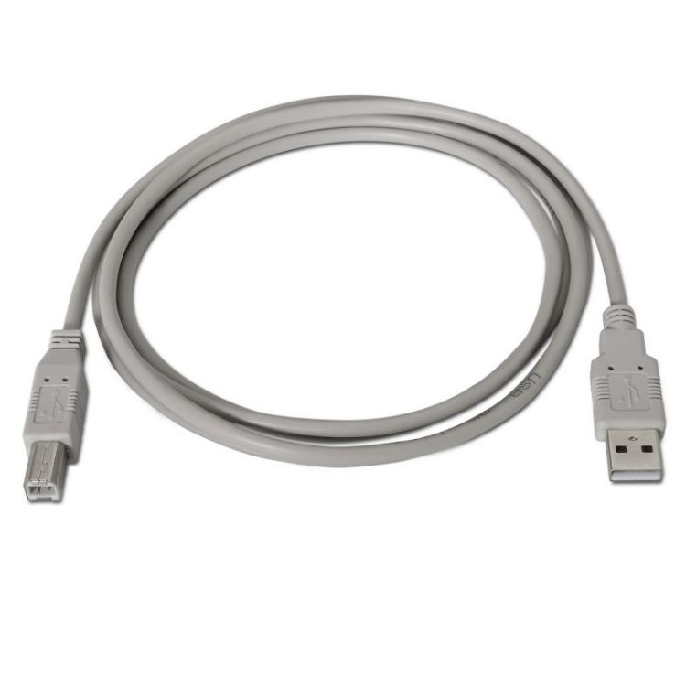 AISENS - A101-0003 cable USB USB 2.0 3 m USB A USB B Beige