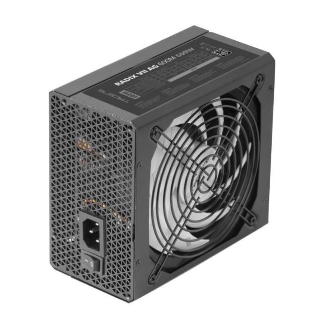 Tacens - RADIX VII AG 600, Fuente Alimentación Full Modular 600W ATX, 10 Años Garantía, 80Plus Silver, +87% Eficiencia, Ventilad