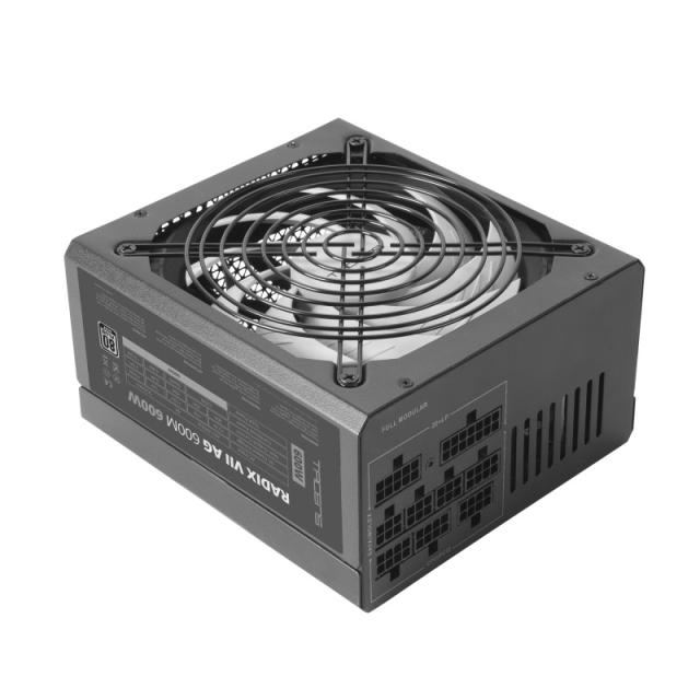 Tacens - RADIX VII AG 600, Fuente Alimentación Full Modular 600W ATX, 10 Años Garantía, 80Plus Silver, +87% Eficiencia, Ventilad