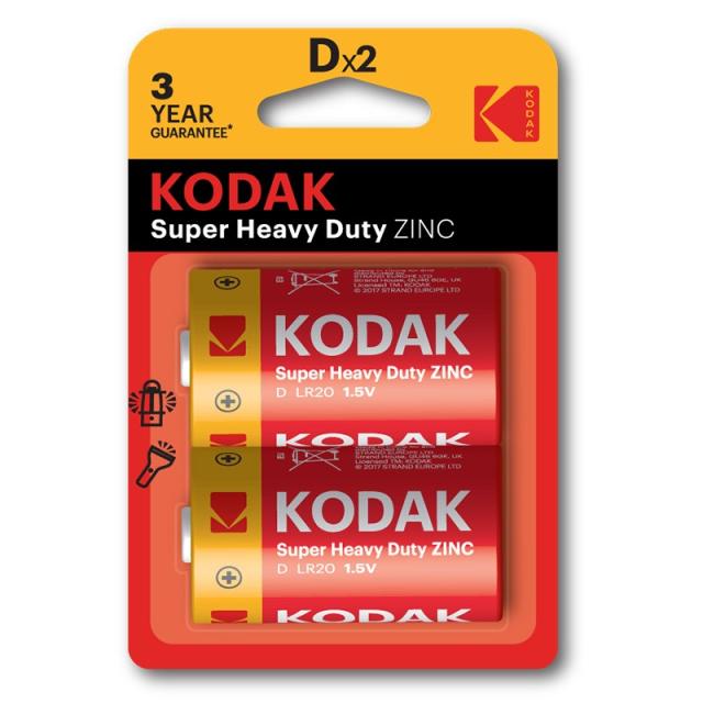 Kodak - CTA30946385 pila doméstica Batería de un solo uso D Cloruro de zinc