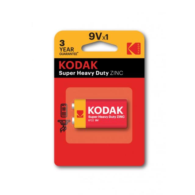 Kodak - CTA 30953437 pila doméstica Batería de un solo uso 9V Cloruro de zinc