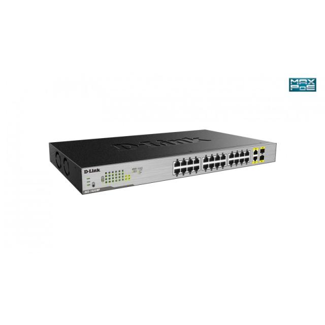 D-Link - DGS-1026MP switch No administrado Gigabit Ethernet (10/100/1000) Energía sobre Ethernet (PoE) Negro, Gris