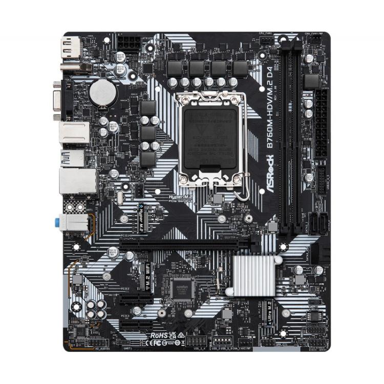 Asrock - B760M-HDV/M.2 D4 Intel B760 LGA 1700 micro ATX