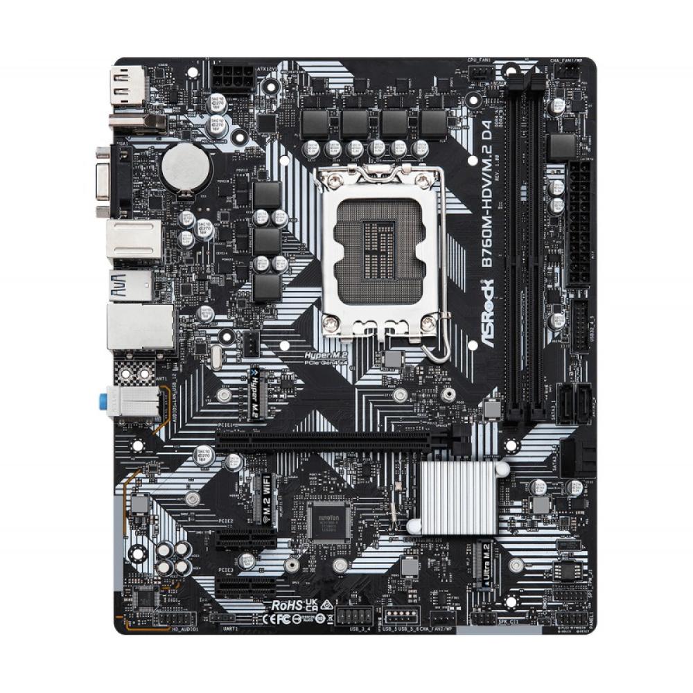 Asrock - B760M-HDV/M.2 D4 Intel B760 LGA 1700 micro ATX