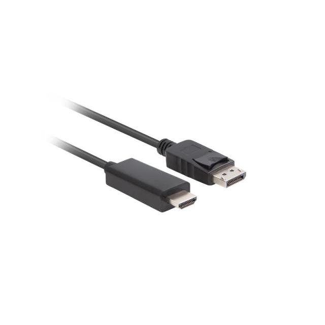 Lanberg - CA-DPHD-11CC-0030-BK cambiador de género para cable DisplayPort HDMI Negro