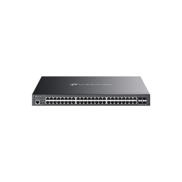TP-Link - Omada SG3452XMPP switch Gestionado L2+ Gigabit Ethernet (10/100/1000) Energía sobre Ethernet (PoE) 1U Negro