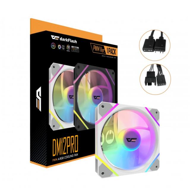 darkFlash - DF-DM12 PRO-W-ES1 sistema de refrigeración para ordenador Carcasa del ordenador Refrigerador de aire