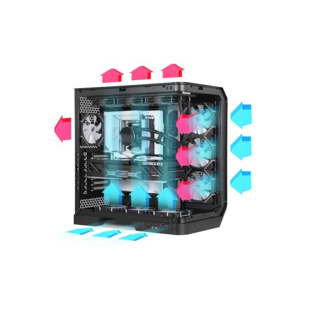 darkFlash - DC-DY570-B-ES1 carcasa de ordenador Full Tower Negro