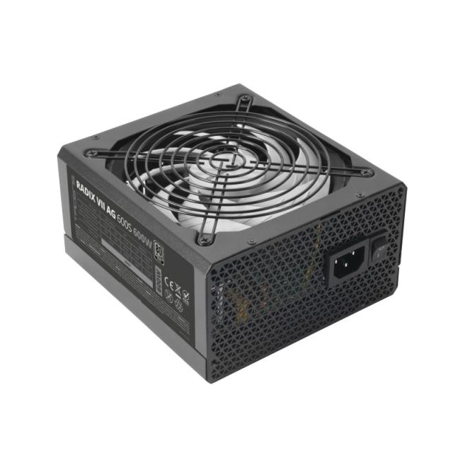 Tacens - RADIX VII AG 600S, Fuente Alimentación PC ATX 600W, 10 Años Garantía, 80Plus Silver, 87% Eficiencia, Tecnologías SMD y