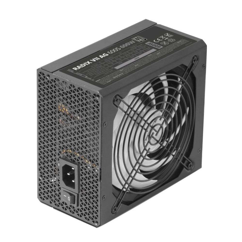 Tacens - RADIX VII AG 600S, Fuente Alimentación PC ATX 600W, 10 Años Garantía, 80Plus Silver, 87% Eficiencia, Tecnologías SMD y