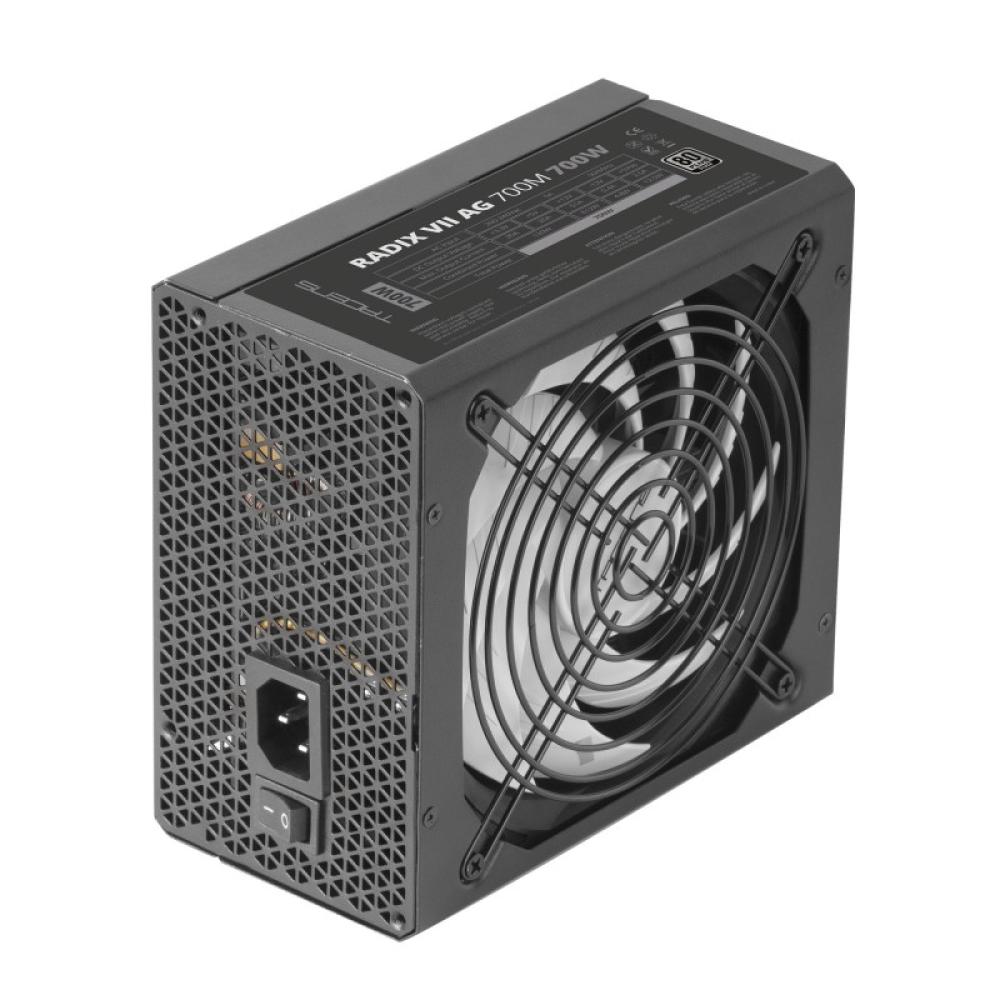 Tacens - RADIX VII AG 700, Fuente Alimentación Full Modular 700W ATX, 10 Años Garantía, 80Plus Silver, +87% Eficiencia, Ventilad