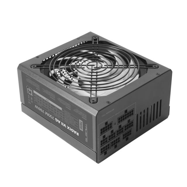 Tacens - RADIX VII AG 700, Fuente Alimentación Full Modular 700W ATX, 10 Años Garantía, 80Plus Silver, +87% Eficiencia, Ventilad