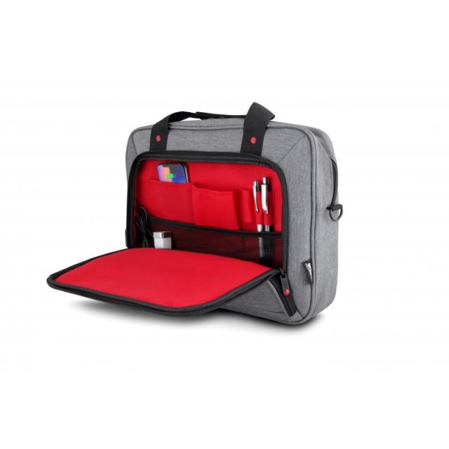 Urban Factory - Mixee maletines para portátil 35,6 cm (14") Maletín Gris, Rosa