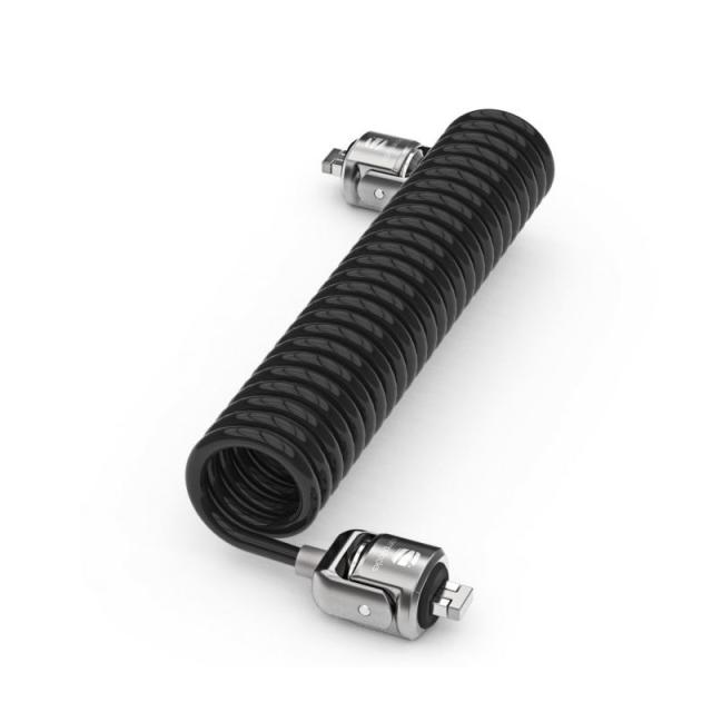 Compulocks - Dual Head Coiled Cable Keyed Lock cable antirrobo Negro