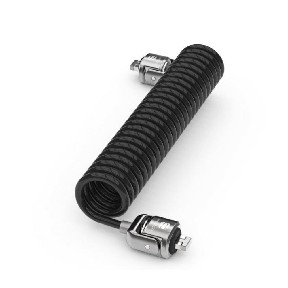 Compulocks - Dual Head Coiled Cable Keyed Lock cable antirrobo Negro