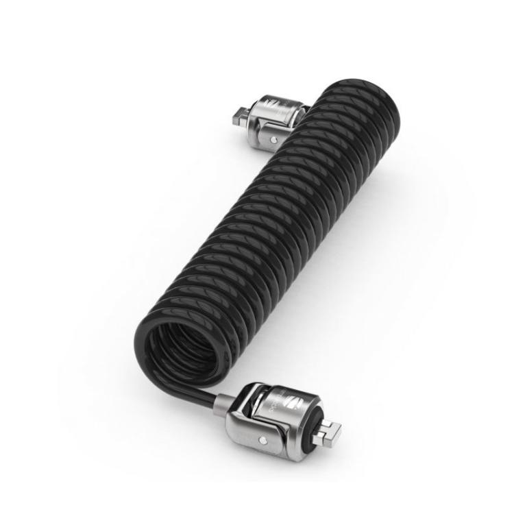 Compulocks - Dual Head Coiled Cable Keyed Lock cable antirrobo Negro