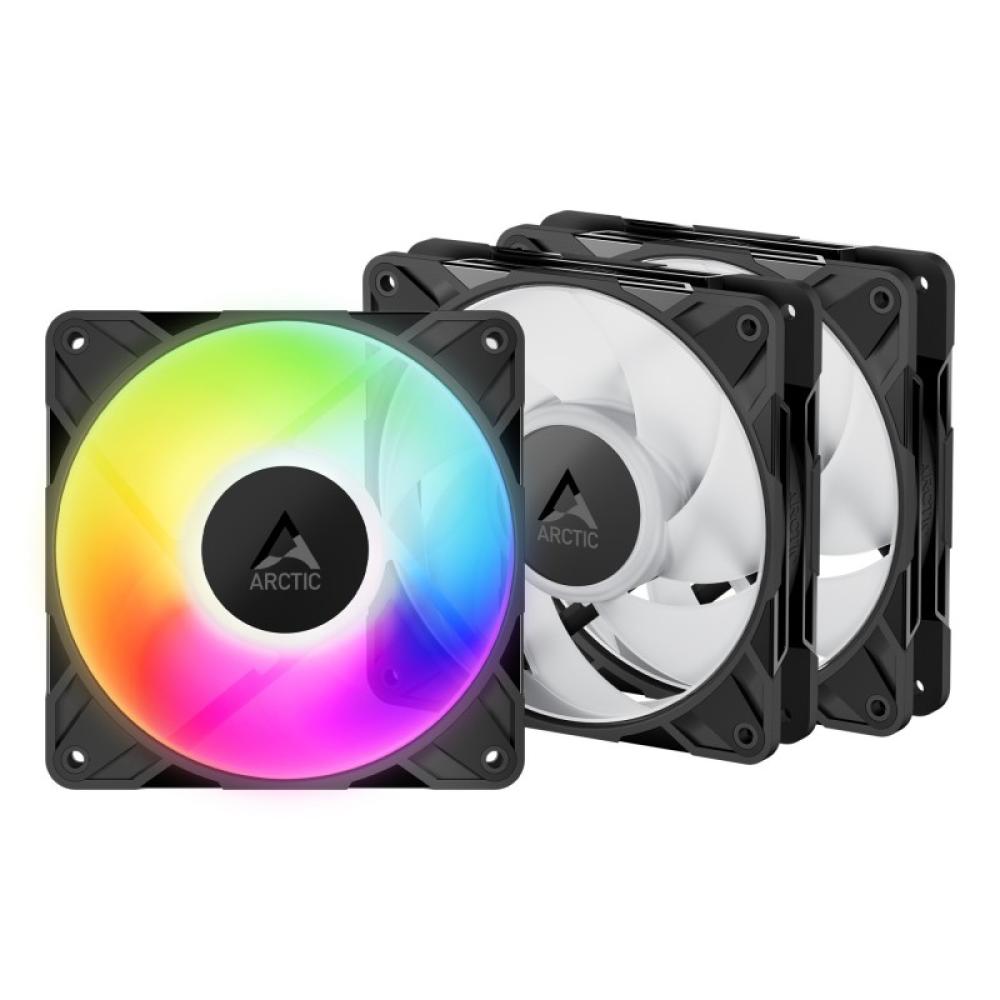 ARCTIC - Freezer P12 Pro A-RGB Carcasa del ordenador Ventilador 12 cm Negro, Blanco 3 pieza(s)
