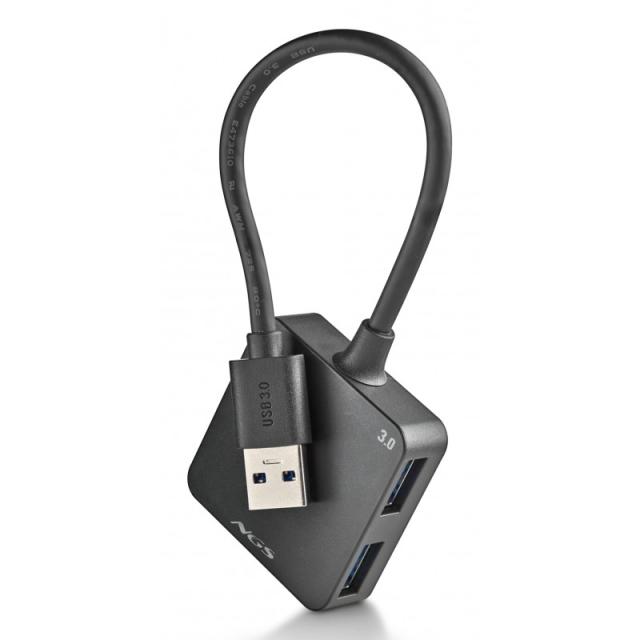 NGS - IHUB 3.0 TINY USB 3.2 Gen 1 (3.1 Gen 1) Type-A 5000 Mbit/s Negro