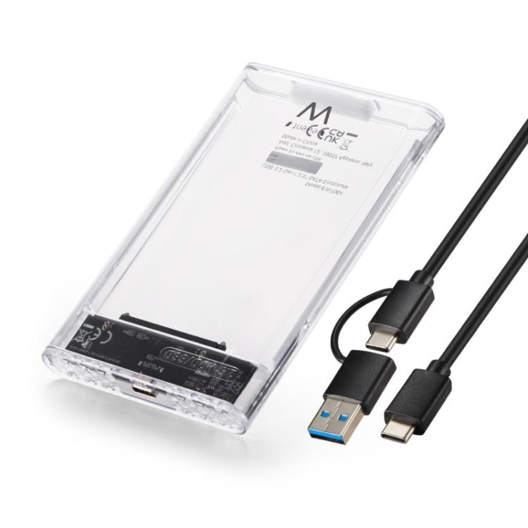 Ewent - EW7064 caja para disco duro externo Caja externa para unidad de estado sólido (SSD) Transparente 2.5"