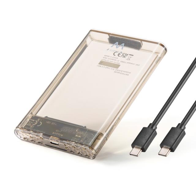 Ewent - EW7068 caja para disco duro externo Caja externa para unidad de estado sólido (SSD) Transparente 2.5"