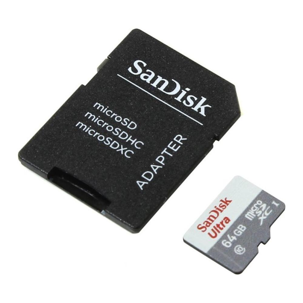 SanDisk - Ultra MicroSDXC 64GB UHS-I + SD Adapter memoria flash Clase 10