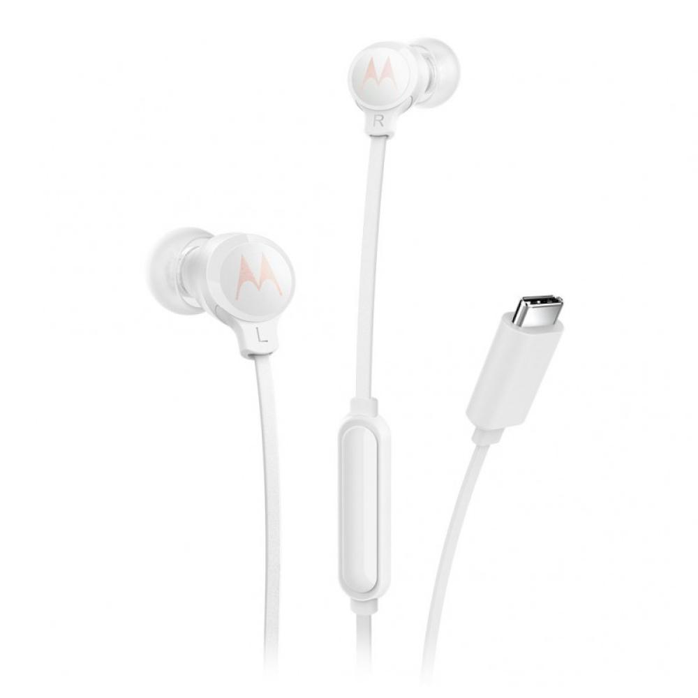 Motorola - EARBUDS3CSWHITE auricular y casco Auriculares Alámbrico Dentro de oído Llamadas/Música USB Tipo C Blanco
