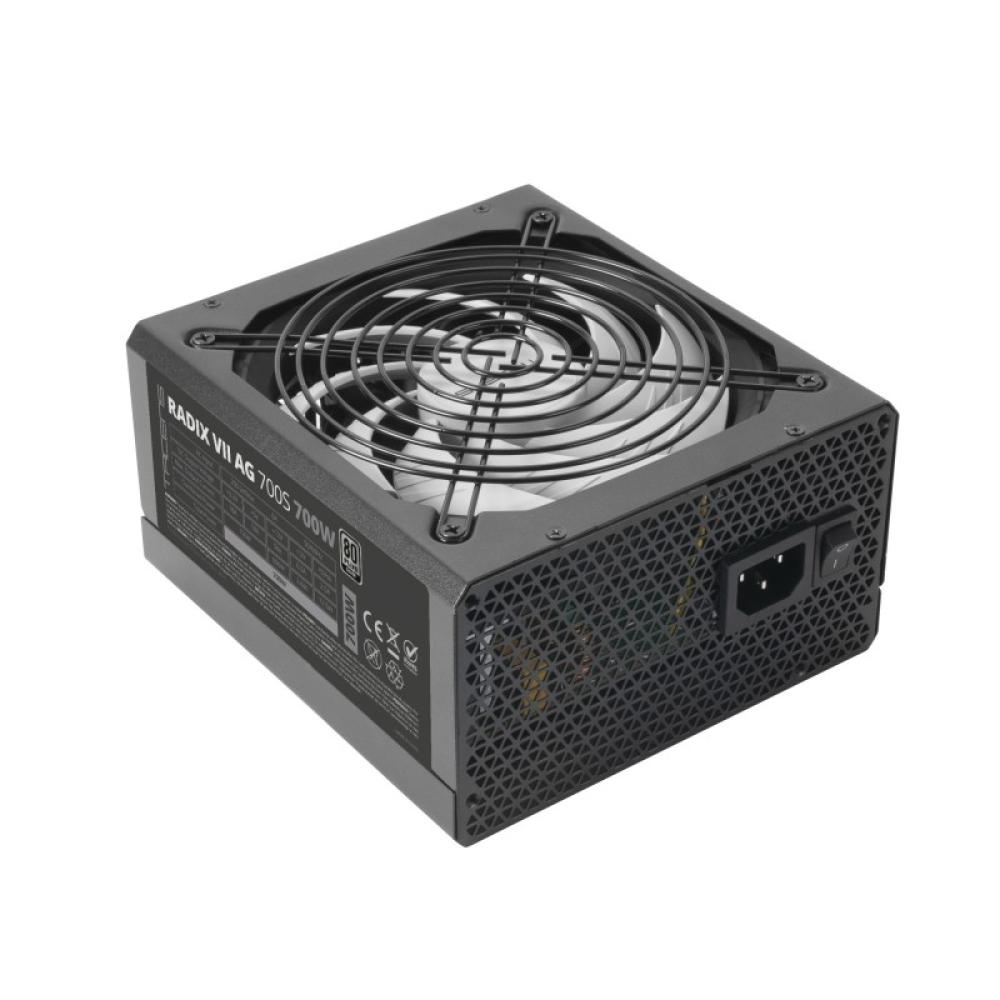 Tacens - RADIX VII AG 700S, Fuente Alimentación PC ATX 700W, 10 Años Garantía, 80Plus Silver, 87% Eficiencia, Tecnologías SMD y