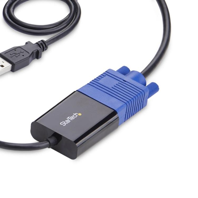 StarTech.com - Adaptador Crash Cart USB a VGA/ Mini DisplayPort para Portátil - Consola KVM de Portátil - Transferencia de Fiche
