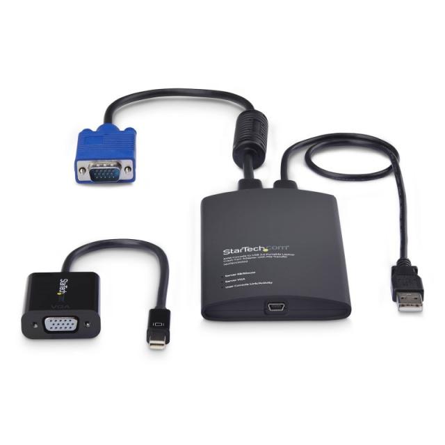 StarTech.com - Adaptador Crash Cart USB a VGA/ Mini DisplayPort para Portátil - Consola KVM de Portátil - Transferencia de Fiche