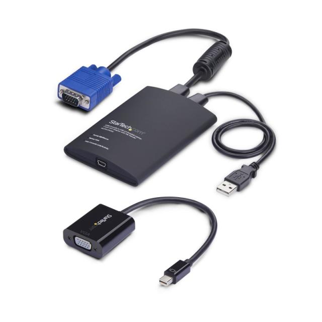 StarTech.com - Adaptador Crash Cart USB a VGA/ Mini DisplayPort para Portátil - Consola KVM de Portátil - Transferencia de Fiche