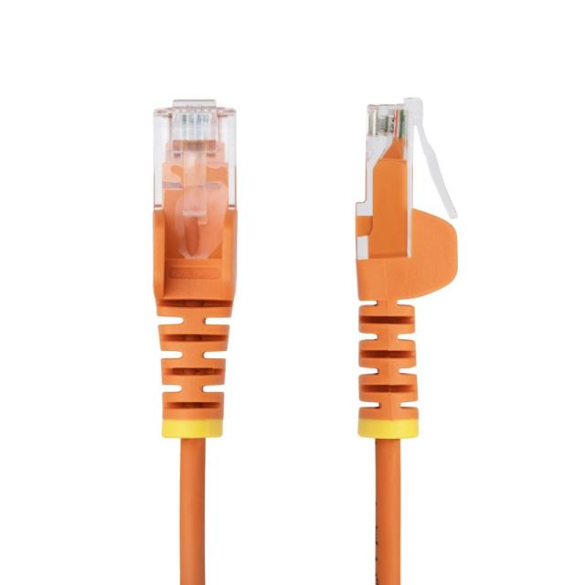 StarTech.com - Cable de Red Ethernet CAT6 Delgado sin Enganches Naranja de 5m - Cable RJ45 Snagless Slim 28AWG - Alambre de Cobr