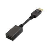AISENS - A125-0134 adaptador de cable de vídeo 0,15 m DisplayPort HDMI Negro