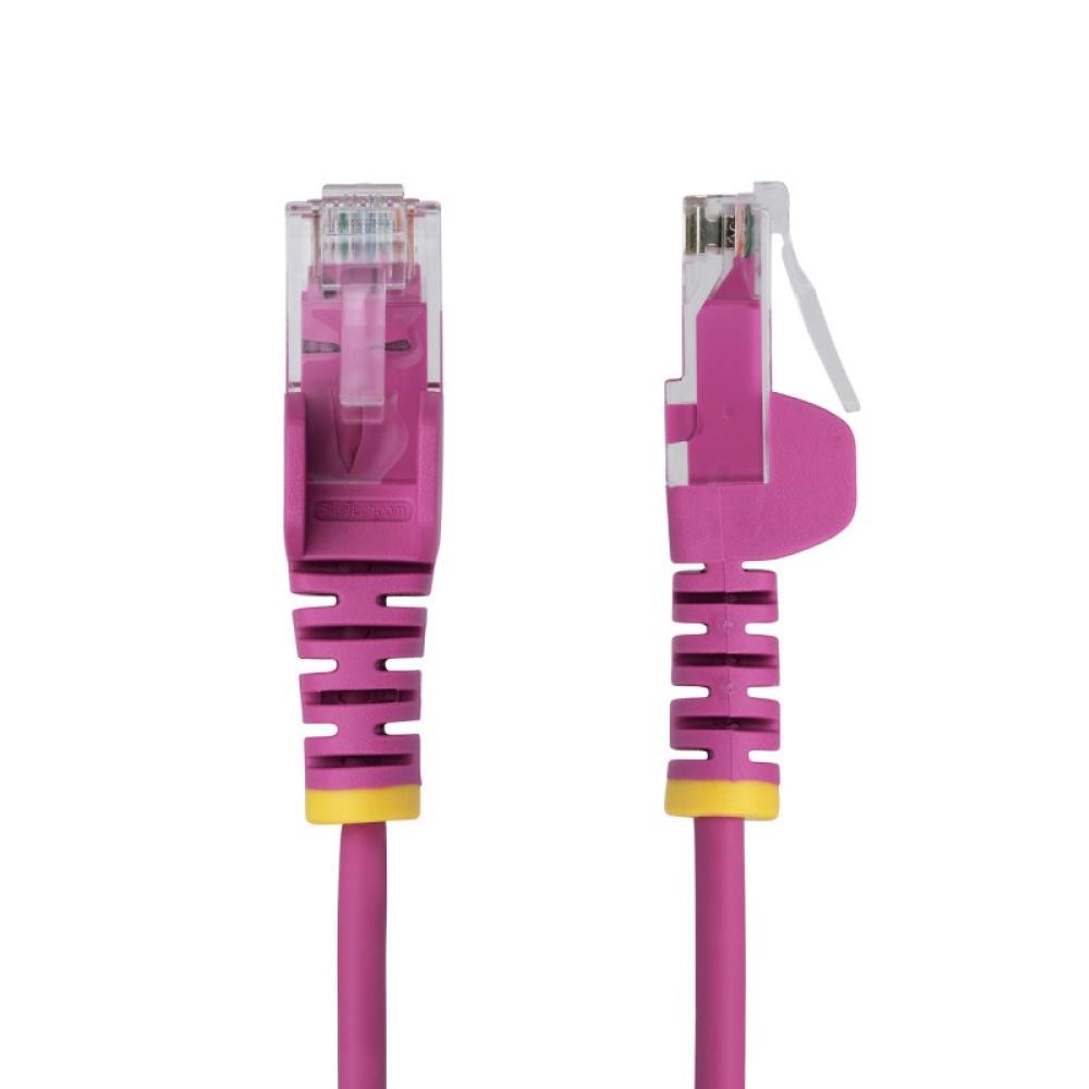 StarTech.com - Cable de Red Ethernet CAT6 Delgado sin Enganches Rosa de 3m - Cable RJ45 Snagless Slim 28AWG - Alambre de Cobre P